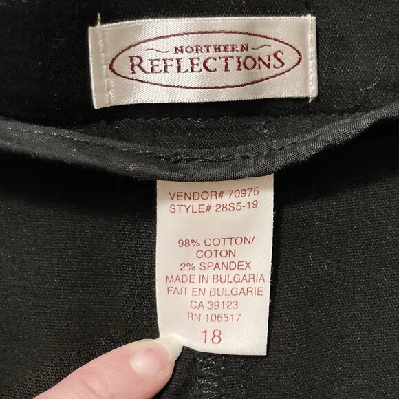 NORTHERN REFLECTIONS Plus-size black cotton walking shorts XL 1X 34" - 35" waist - Picture 2 of 8